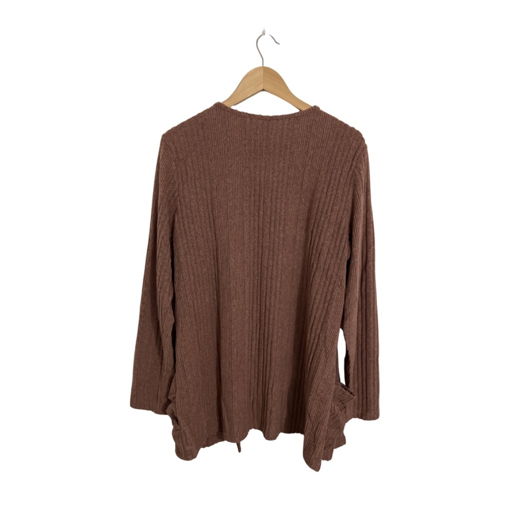 Women's Brown Sweater Cardigan - Picture 2 of 3